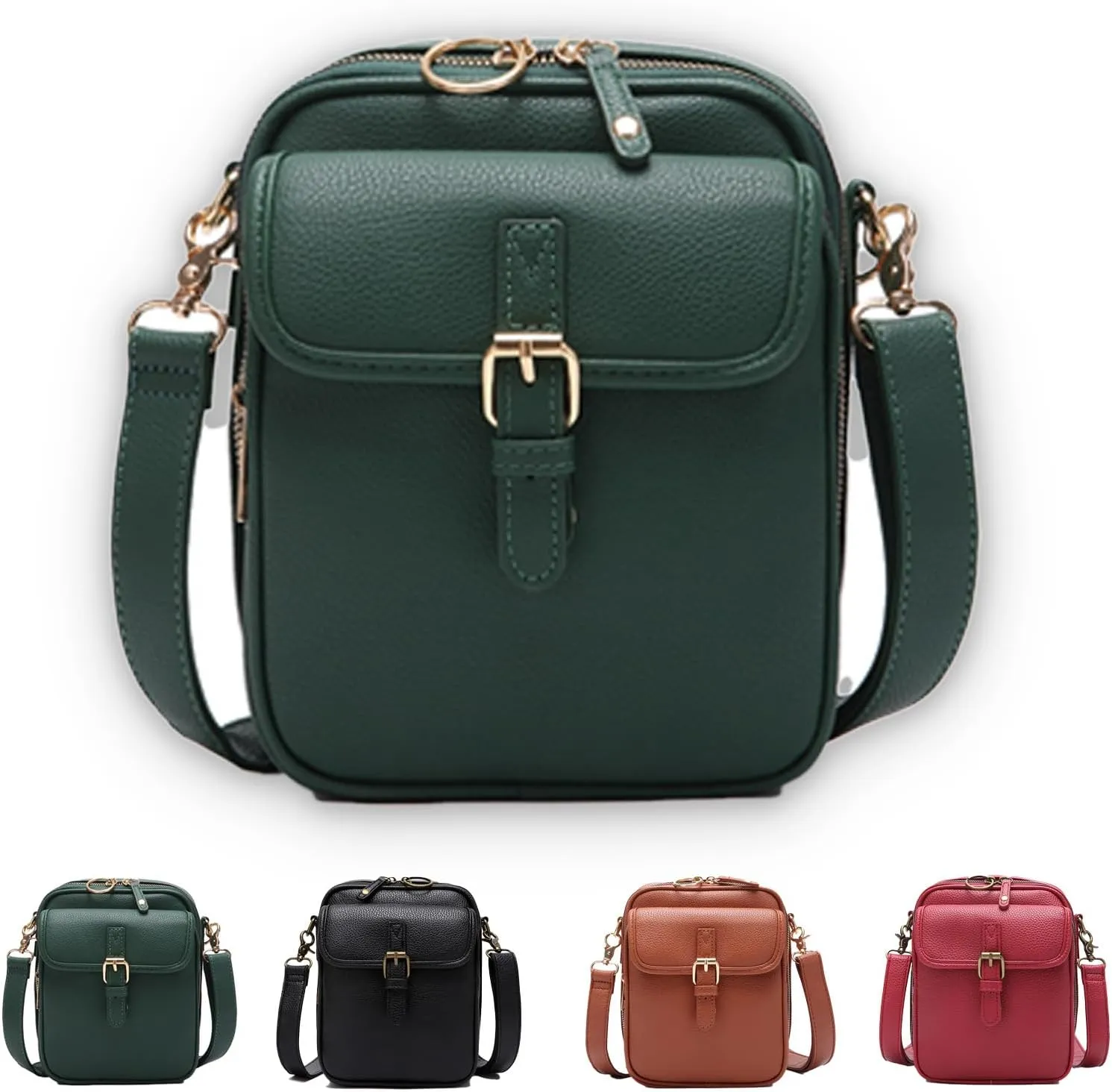 Comebybuy Purse Vintage Mini Messenger Bag, Comebybuy Crossbody Bag, 10 Card Slots, And Soft Lining for Cleaning Glasses