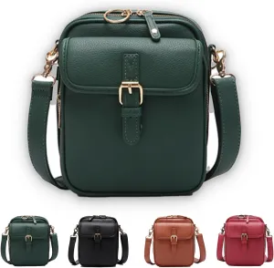Comebybuy Purse Vintage Mini Messenger Bag, Comebybuy Crossbody Bag, 10 Card Slots, And Soft Lining for Cleaning Glasses