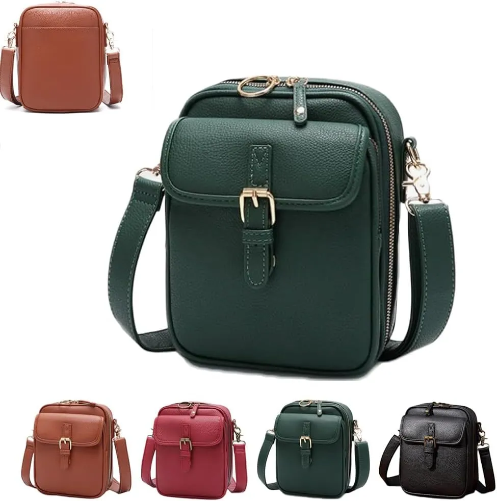 Comebybuy Purse Vintage Mini Messenger Bag, Comebybuy Crossbody Bag, Vintage Double Layer Large Capacity Messenger Bag