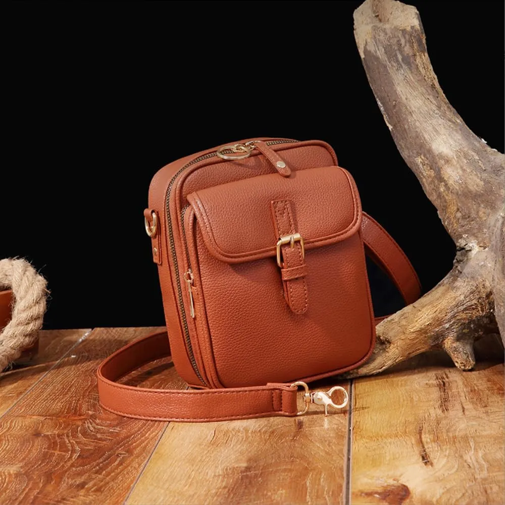 Comebybuy Purse Vintage Mini Messenger Bag, Comebybuy Crossbody Bag, Vintage Double Layer Large Capacity Messenger Bag