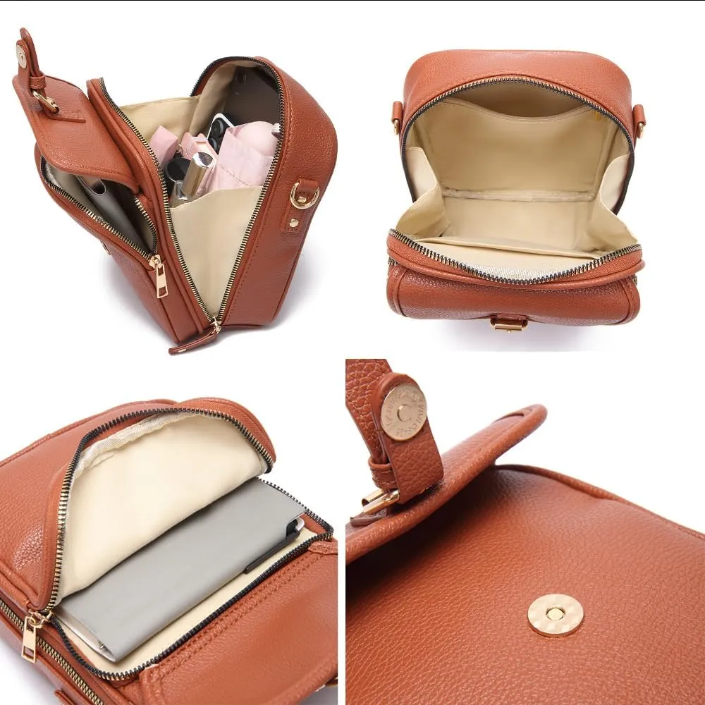 Comebybuy Purse Vintage Mini Messenger Bag, Comebybuy Crossbody Bag, Vintage Double Layer Large Capacity Messenger Bag