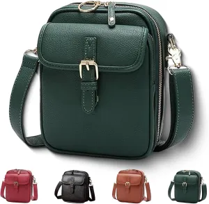 Comebybuy Purse Vintage Mini Messenger Bag, Inbuyus Vintage Messenger Bag,Built-in 10 Card Slots, Unisex