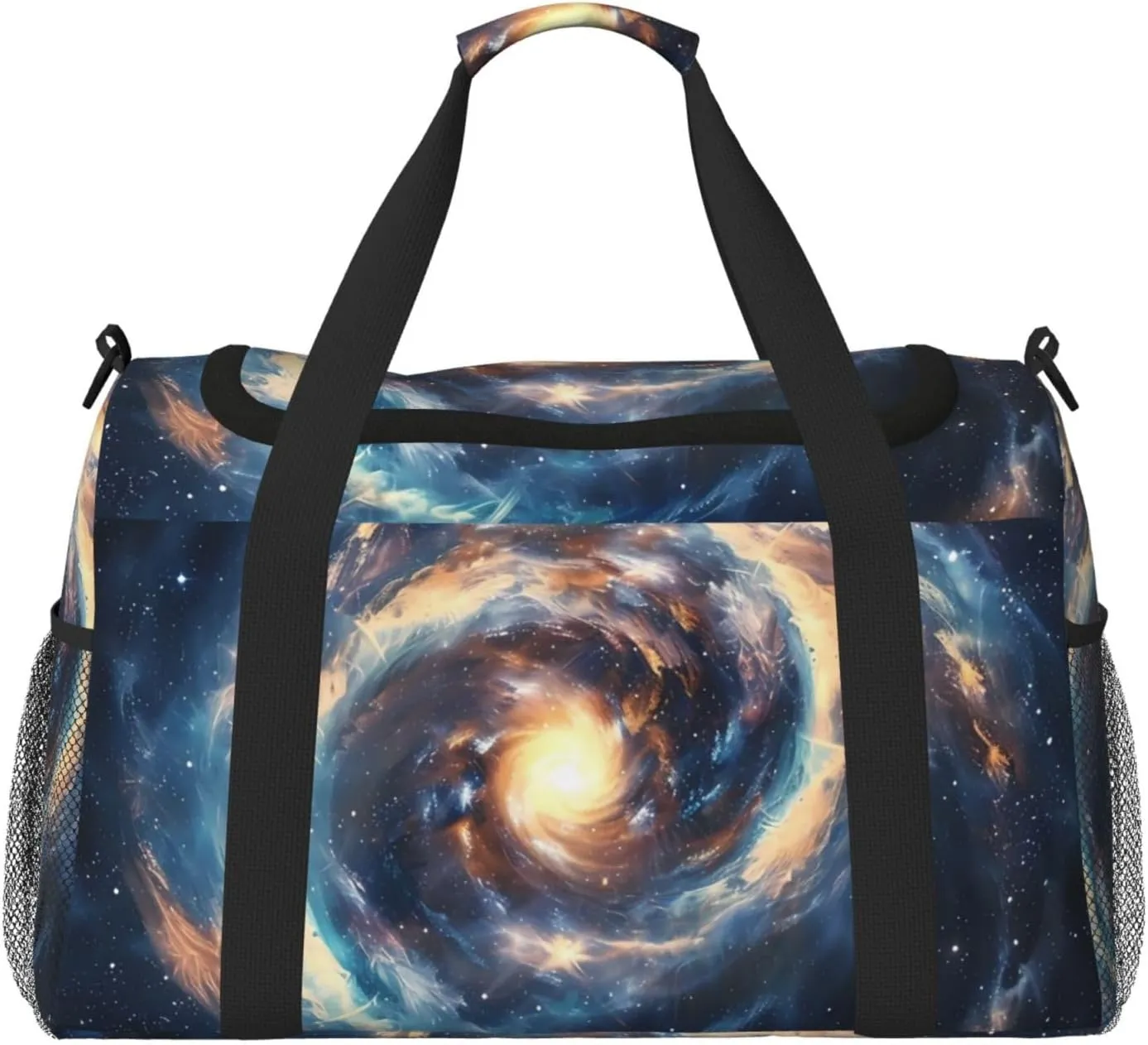 Cosmic Duffle Bag for Travel Abstract Swirl Sports Gym Tote Carry On Bag Large Shoulder Weekend Overnight for Workout
