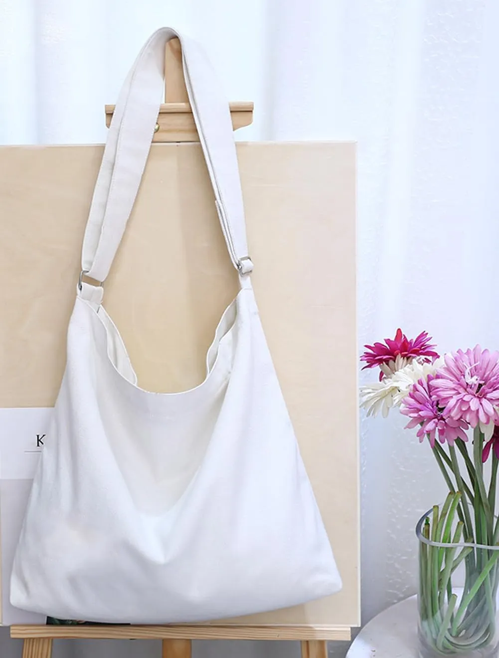 Covelin Women's Large Canvas Shoulder Bag Hobo Tote Handbag Casual Purse