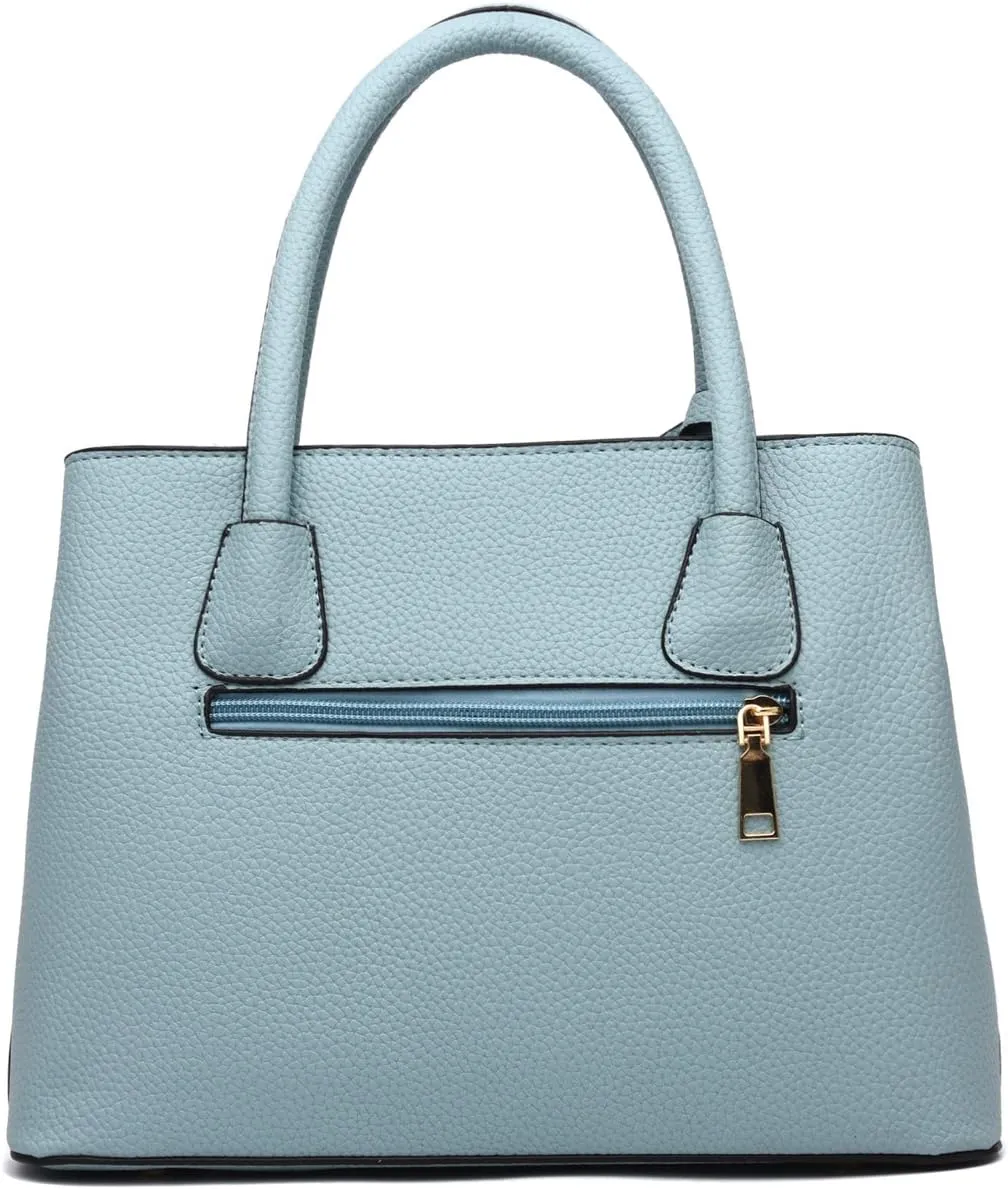 Covelin Women's Top-handle Cross Body Handbag Middle Size Purse Durable Leather Tote Bag