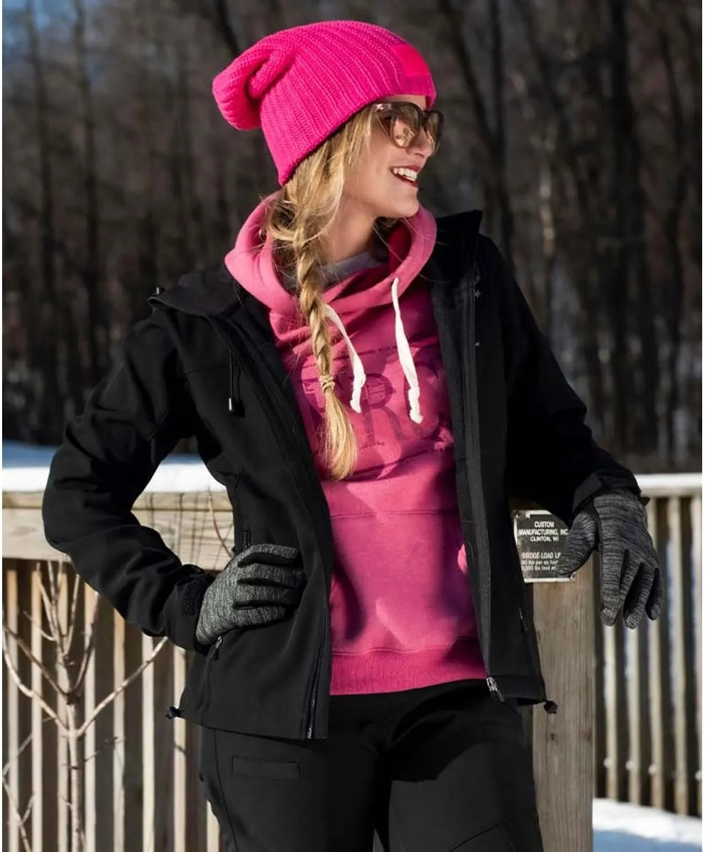 Cowgirl Tuff Western Jacket Womens Stretch Hood Zip Black H00731