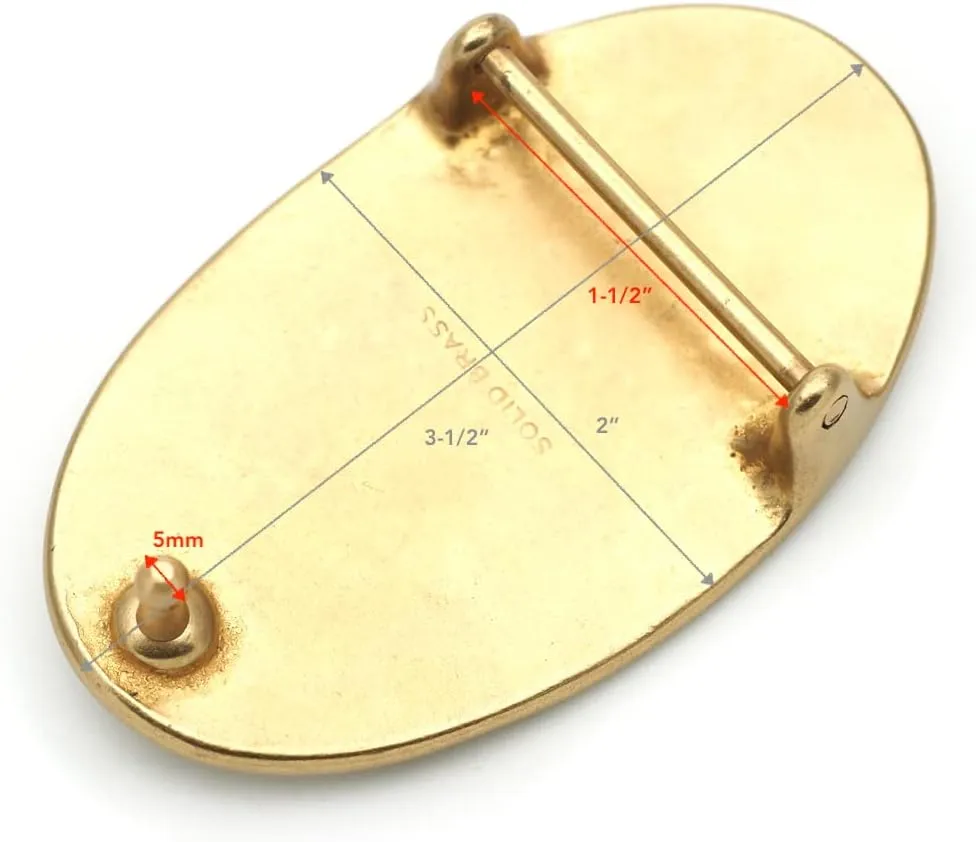 CRAFTMEMORE Solid Brass Belt Buckle 1.5 Inch Single Prong Square Belt Buckle for Replacement, DIY Leather Craft SCBB