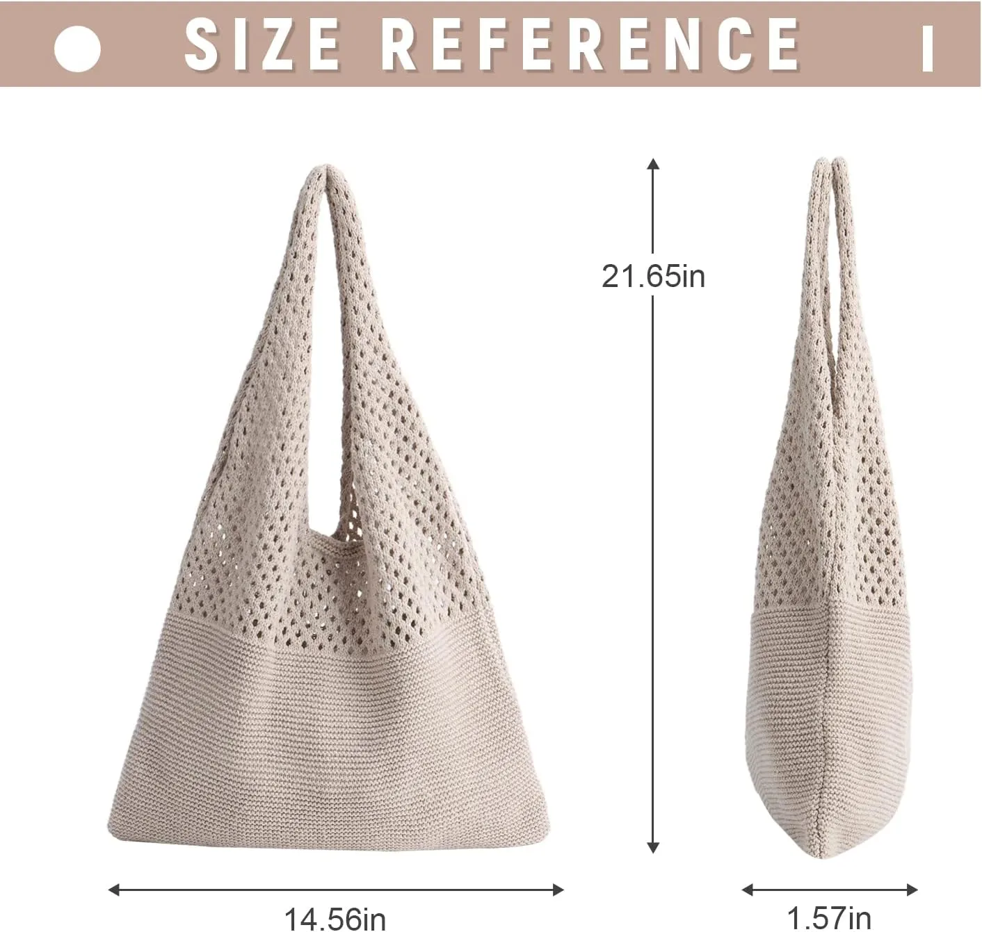 Crochet Mesh Tote Bag Retro Summer Hobo Bag for Women Flower Knitted Shoulder Bags Casual Beach Purse