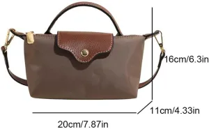 Crossbody Bag for Women Chic Lightweight Purse with Leather Top-handle Mini Shoulder Handbag Zipper Small Top Hand