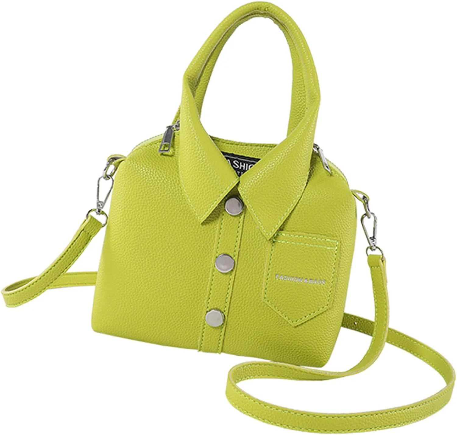 Crossbody Bag for Women Fashion PU Leather Funny Shirt Shape Shoulder Purse Top Handle Handbag with Adjustable Strap