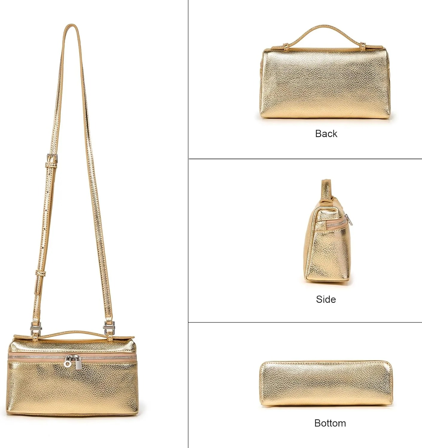 Crossbody Bag for Women, Small Top-Handle Leather Purse Designer Trendy Shoulder Bag Luxury Pouch