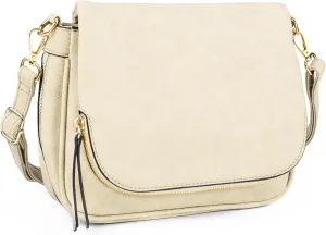 Crossbody Bags for Women Small Pu Leather Over the Shoulder Purses and Flap Cross Body Handbags with Multi Pockets