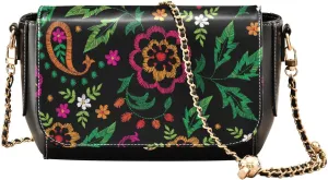 Crossbody Bags for Women Trendy Women's Black Shoulder Bag Small PU Leather Flap Cross Body Bag Handbags