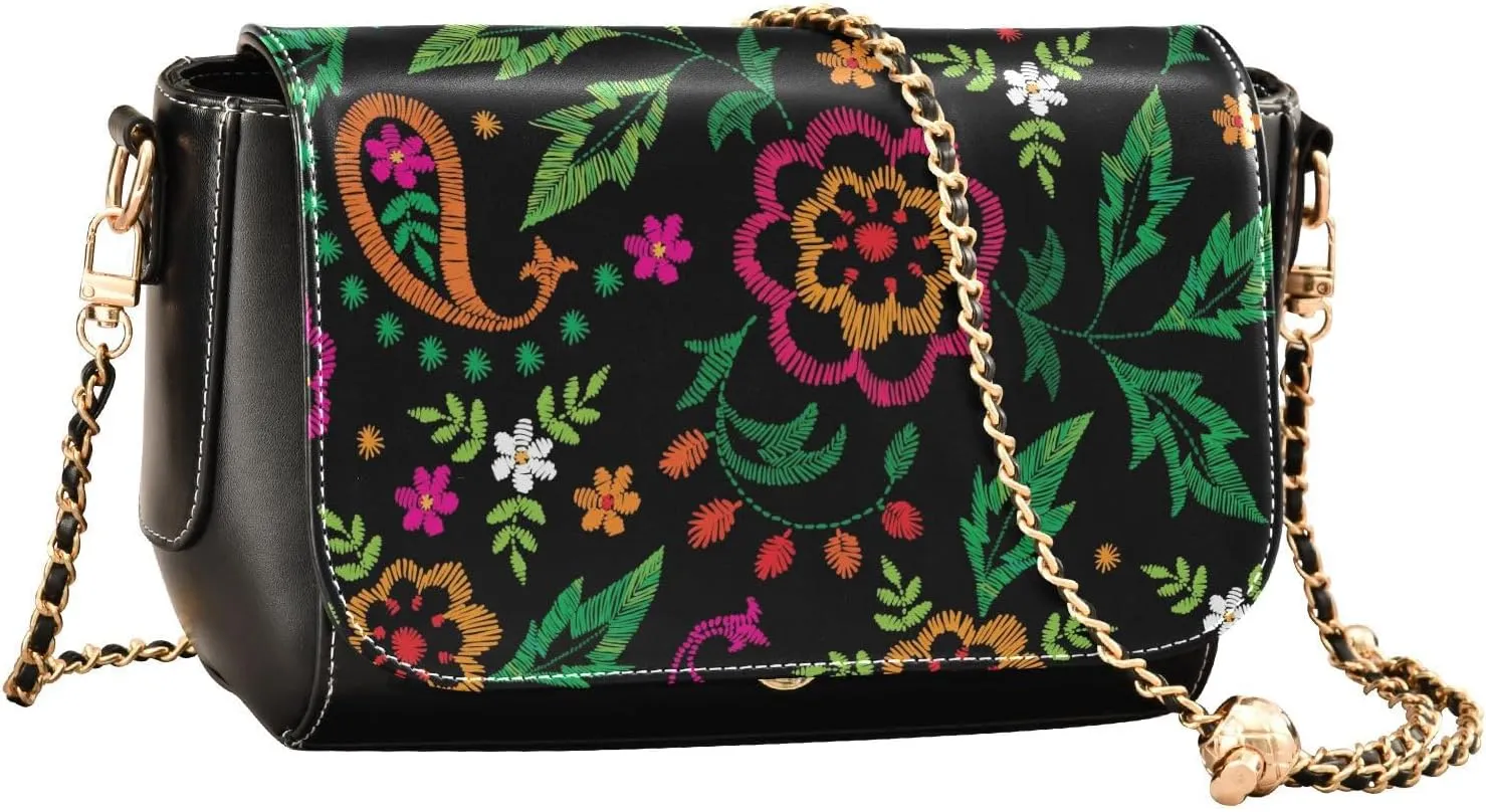 Crossbody Bags for Women Trendy Women's Black Shoulder Bag Small PU Leather Flap Cross Body Bag Handbags