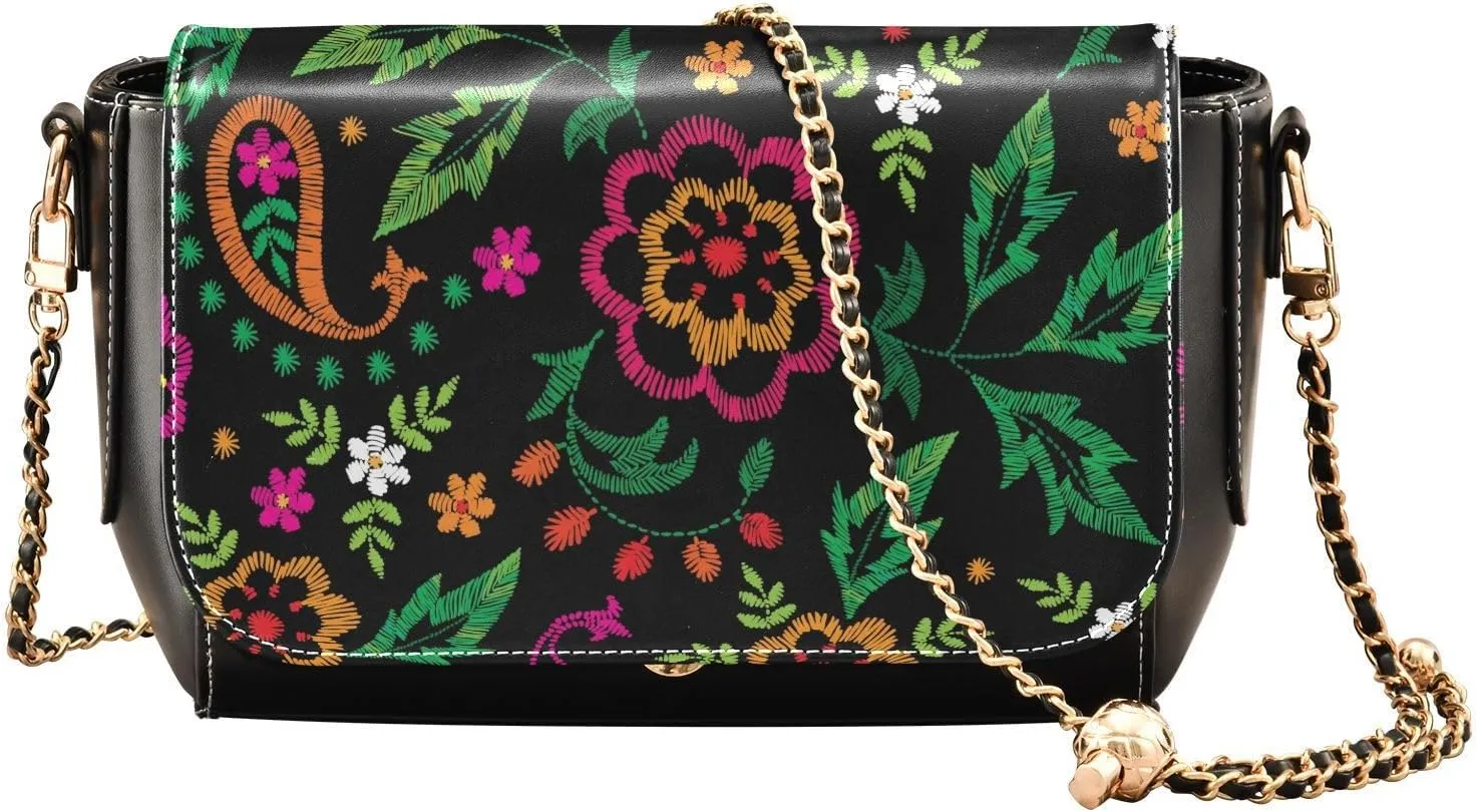 Crossbody Bags for Women Trendy Women's Black Shoulder Bag Small PU Leather Flap Cross Body Bag Handbags
