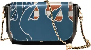 Crossbody Bags for Women Trendy Women's Black Shoulder Bag Small PU Leather Flap Cross Body Bag Handbags