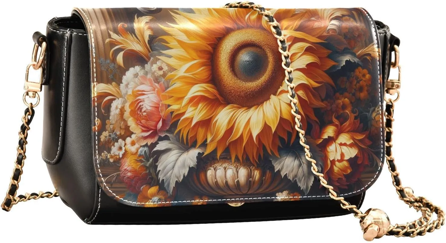 Crossbody Bags for Women Trendy Women's Black Shoulder Bag Small PU Leather Flap Cross Body Bag Handbags