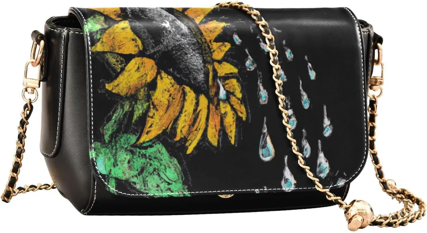 Crossbody Bags for Women Trendy Women's Black Shoulder Bag Small PU Leather Flap Cross Body Bag Handbags