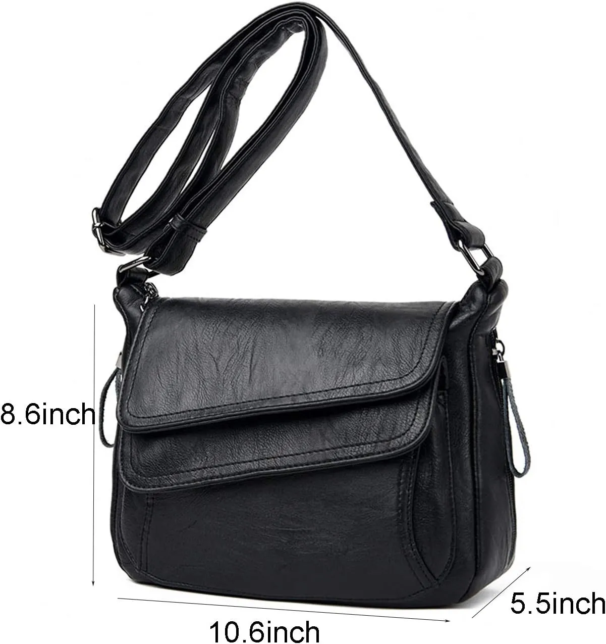Crossbody Purses for Women PU Leather Hobo Shoulder Bags Travel Purses and Handbags Medium Pocketbooks