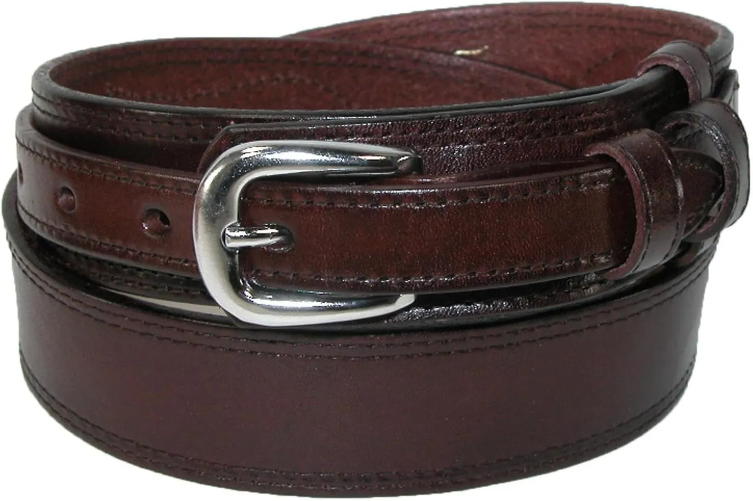CTM Men's Leather Removable Buckle Ranger Belt