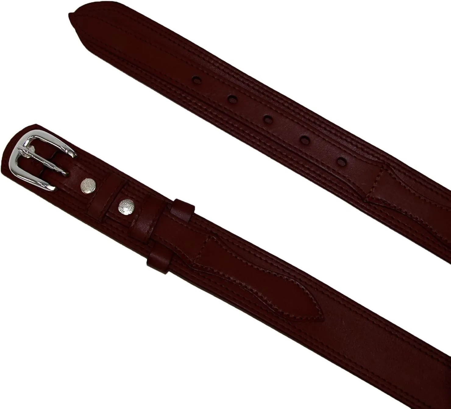 CTM Men's Leather Removable Buckle Ranger Belt