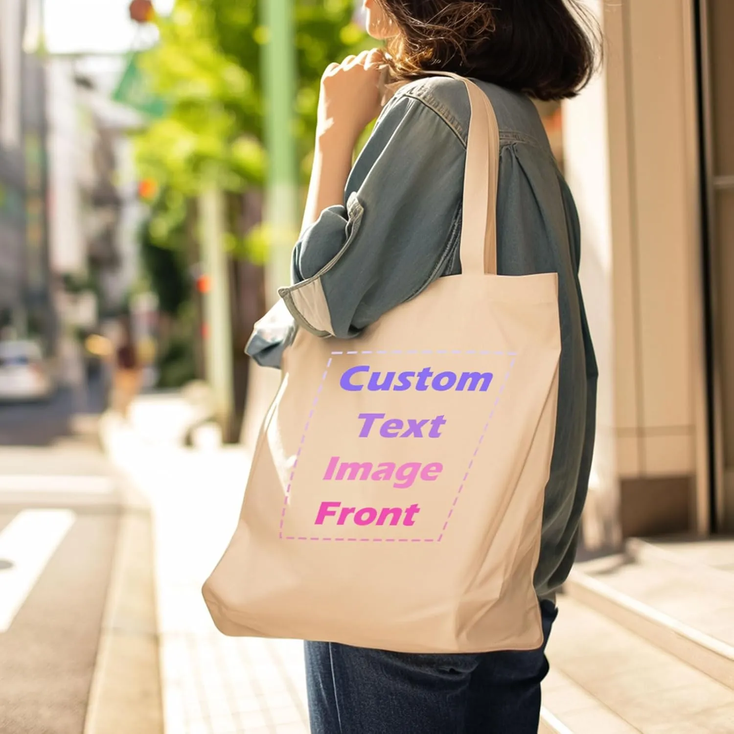 Custom Canvas Tote Bag Personalized Gifts for Women Custom Tote Bags with Logo Personalized Teacher Tote Bag