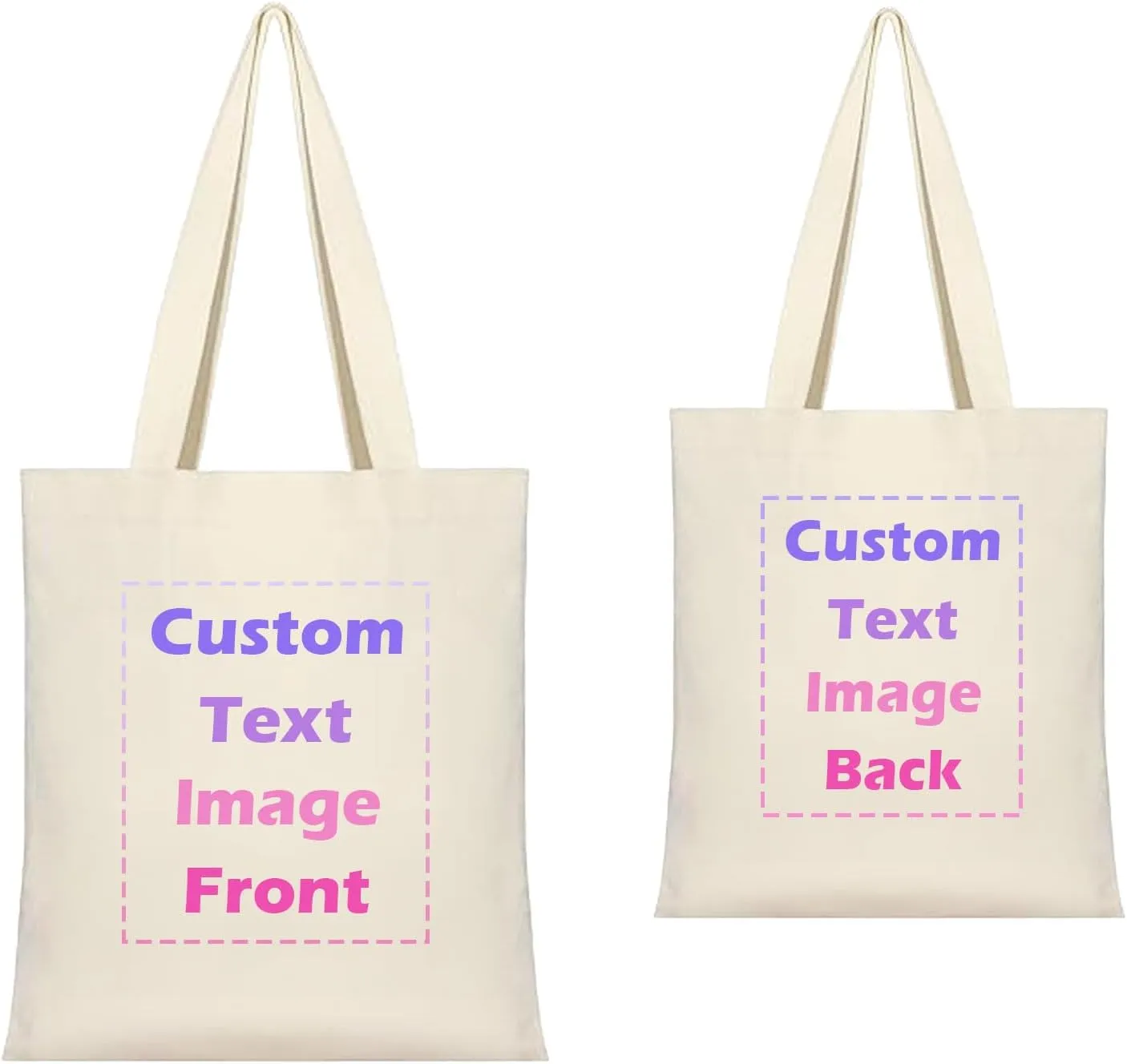 Custom Canvas Tote Bag Personalized Gifts for Women Custom Tote Bags with Logo Personalized Teacher Tote Bag