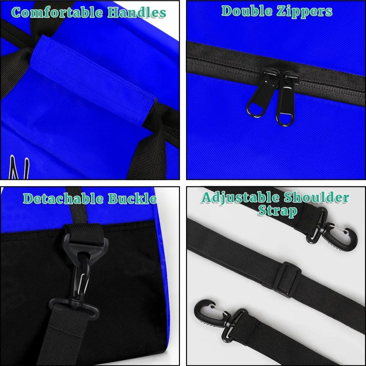 Custom Gym Bag for Women Men, Personalized Initial Duffel Bag with Name, Small Sports Gym Bag Travel Duffle Bag Weekender Carry On Overnight Bags Blue