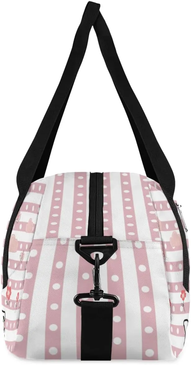 Custom Kids Duffel Overnight Bag Cute Elephant Personalized Kids Duffel Bag for Girls Boys Customized Kids Gifts - Animal Purple