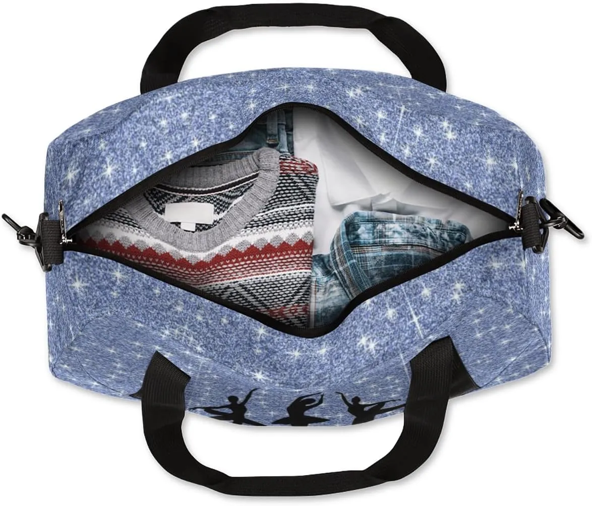 Custom Kids Duffel Overnight Bag Personalized Dance Bag Travel Duffel Bag for Girls Boys Customized Kids Gifts- Ballerina Dance