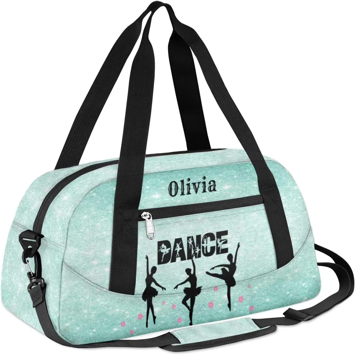 Custom Kids Duffel Overnight Bag Personalized Dance Bag Travel Duffel Bag for Girls Boys Customized Kids Gifts- Ballet dance 3