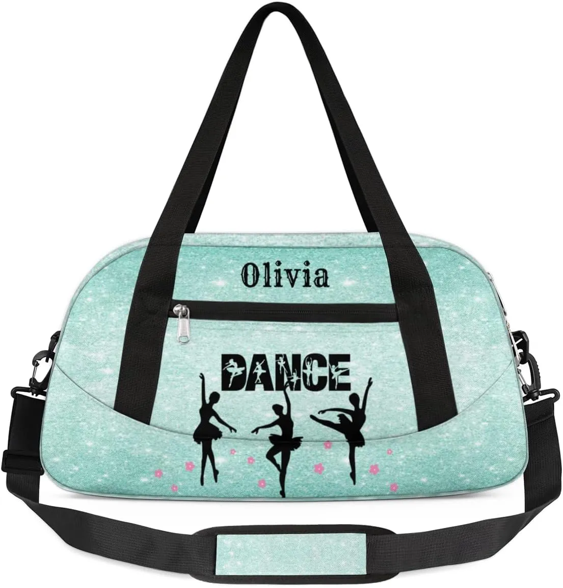 Custom Kids Duffel Overnight Bag Personalized Dance Bag Travel Duffel Bag for Girls Boys Customized Kids Gifts- Ballet dance 3