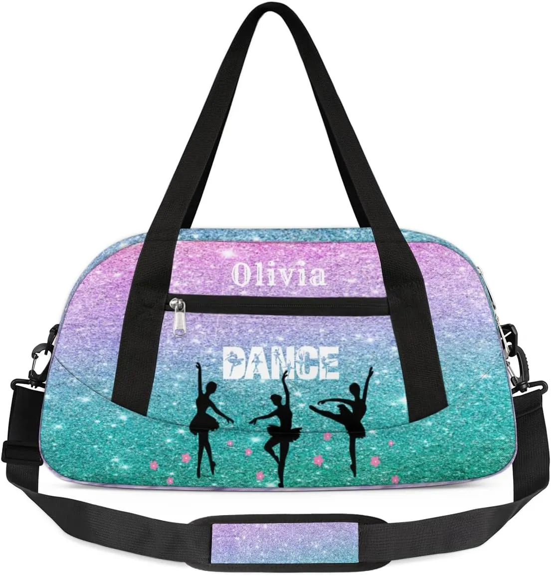 Custom Kids Duffel Overnight Bag Personalized Dance Bag Travel Duffel Bag for Girls Boys Customized Kids Gifts- Ballet dance 4