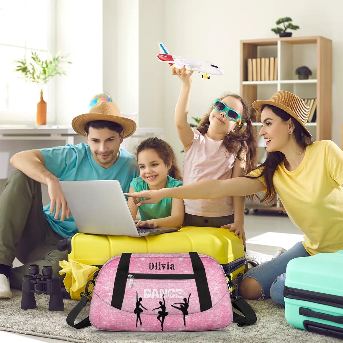 Custom Kids Duffel Overnight Bag Personalized Dance Bag Travel Duffel Bag for Girls Boys Customized Kids Gifts- Ballet dance 5