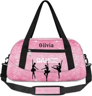 Custom Kids Duffel Overnight Bag Personalized Dance Bag Travel Duffel Bag for Girls Boys Customized Kids Gifts- Ballet dance 5