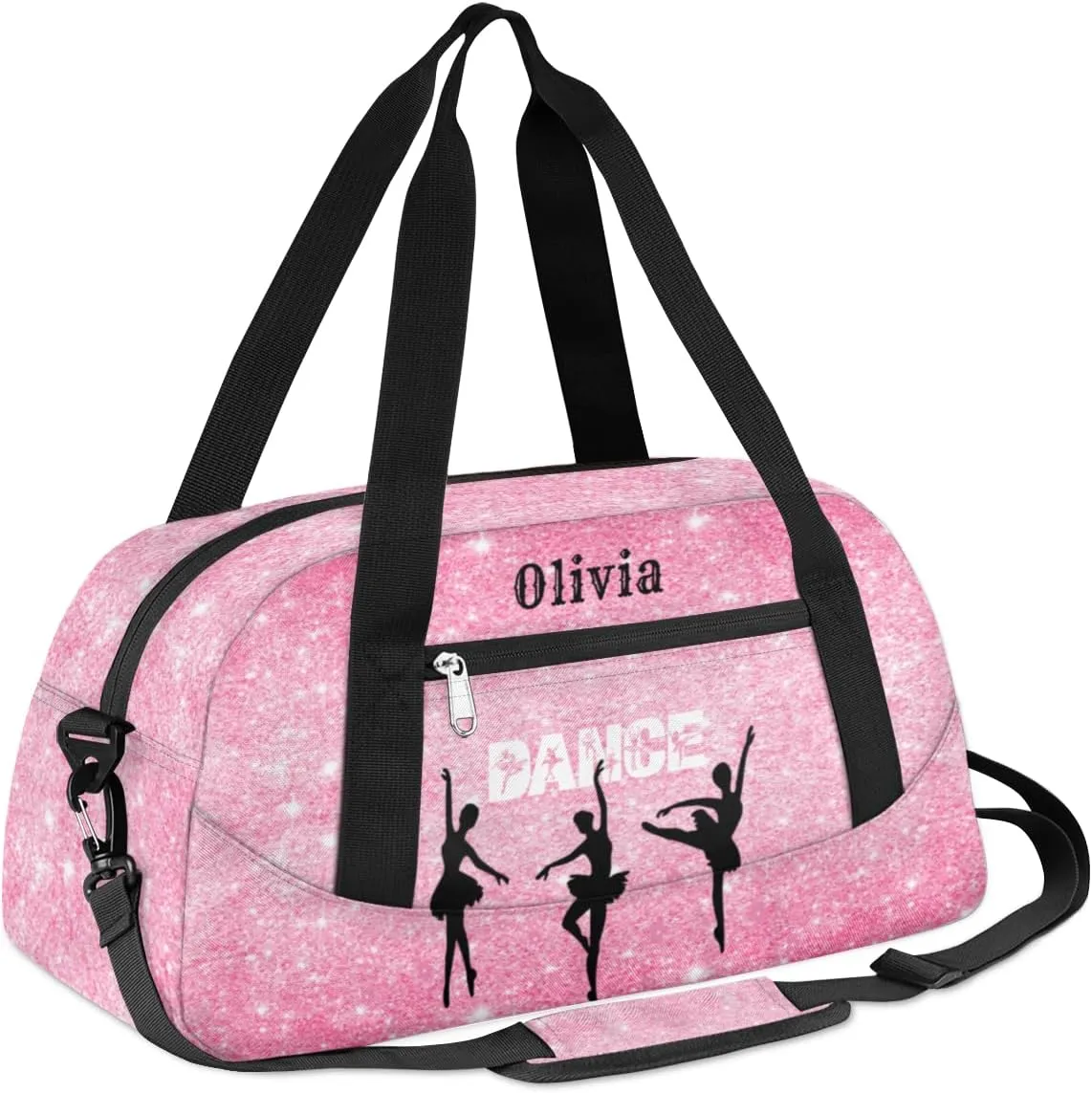 Custom Kids Duffel Overnight Bag Personalized Dance Bag Travel Duffel Bag for Girls Boys Customized Kids Gifts- Ballet dance 5