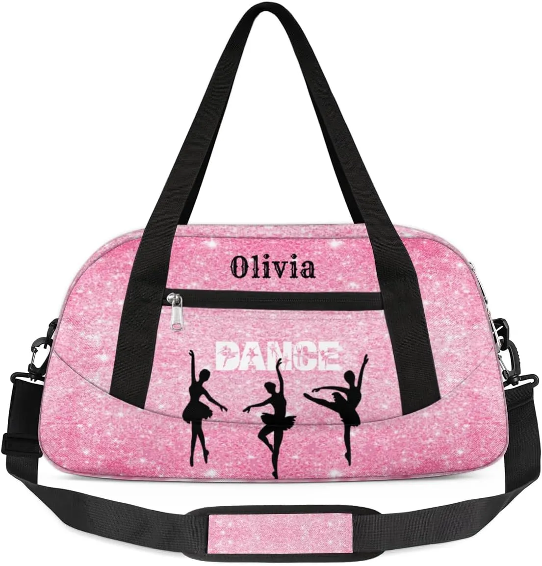Custom Kids Duffel Overnight Bag Personalized Dance Bag Travel Duffel Bag for Girls Boys Customized Kids Gifts- Ballet dance 5