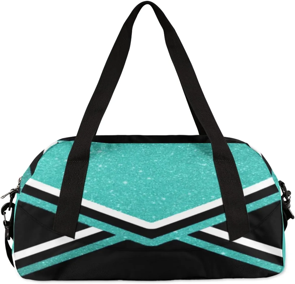 Custom Kids Duffel Overnight Bag Personalized Dance Bag Travel Duffel Bag for Girls Boys Customized Kids Gifts- Bright Blue Cheerleader