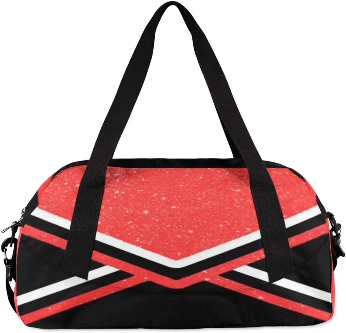 Custom Kids Duffel Overnight Bag Personalized Dance Bag Travel Duffel Bag for Girls Boys Customized Kids Gifts- Bright red Cheerleader