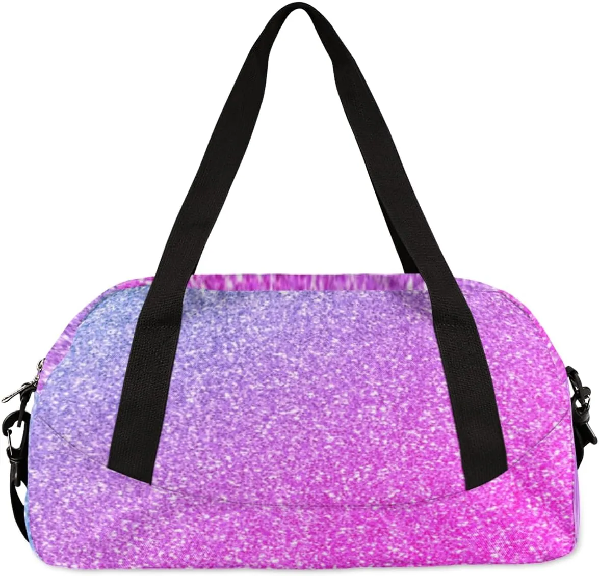 Custom Kids Duffel Overnight Bag Personalized Dance Bag Travel Duffel Bag for Girls Boys Customized Kids Gifts- Cheerleader Purple Pink