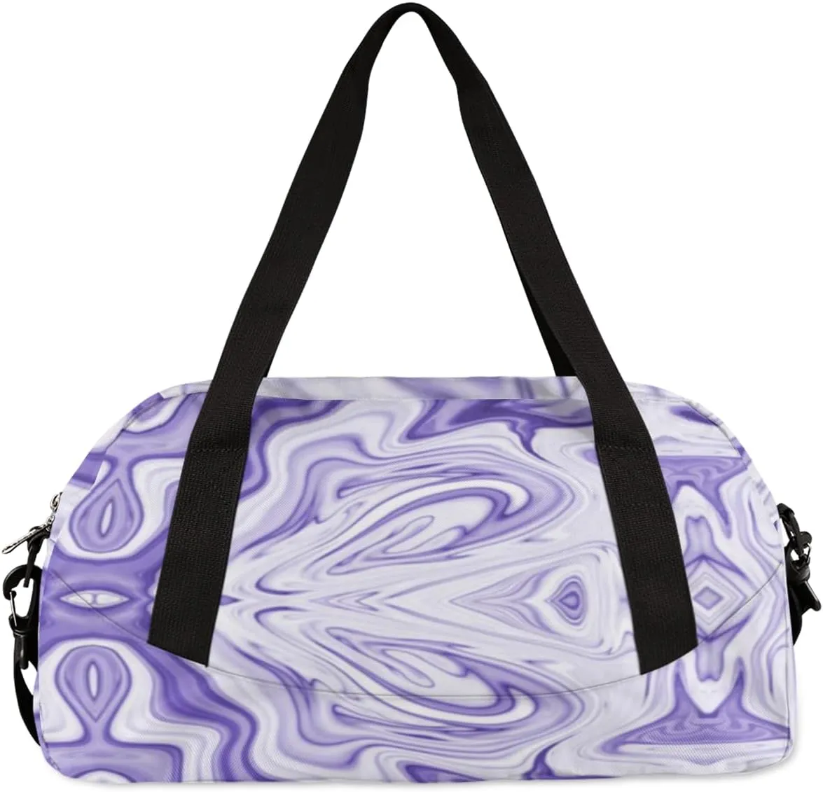 Custom Kids Duffel Overnight Bag Personalized Dance Bag Travel Duffel Bag for Girls Boys Customized Kids Gifts- Girls Gymnastics in Purple