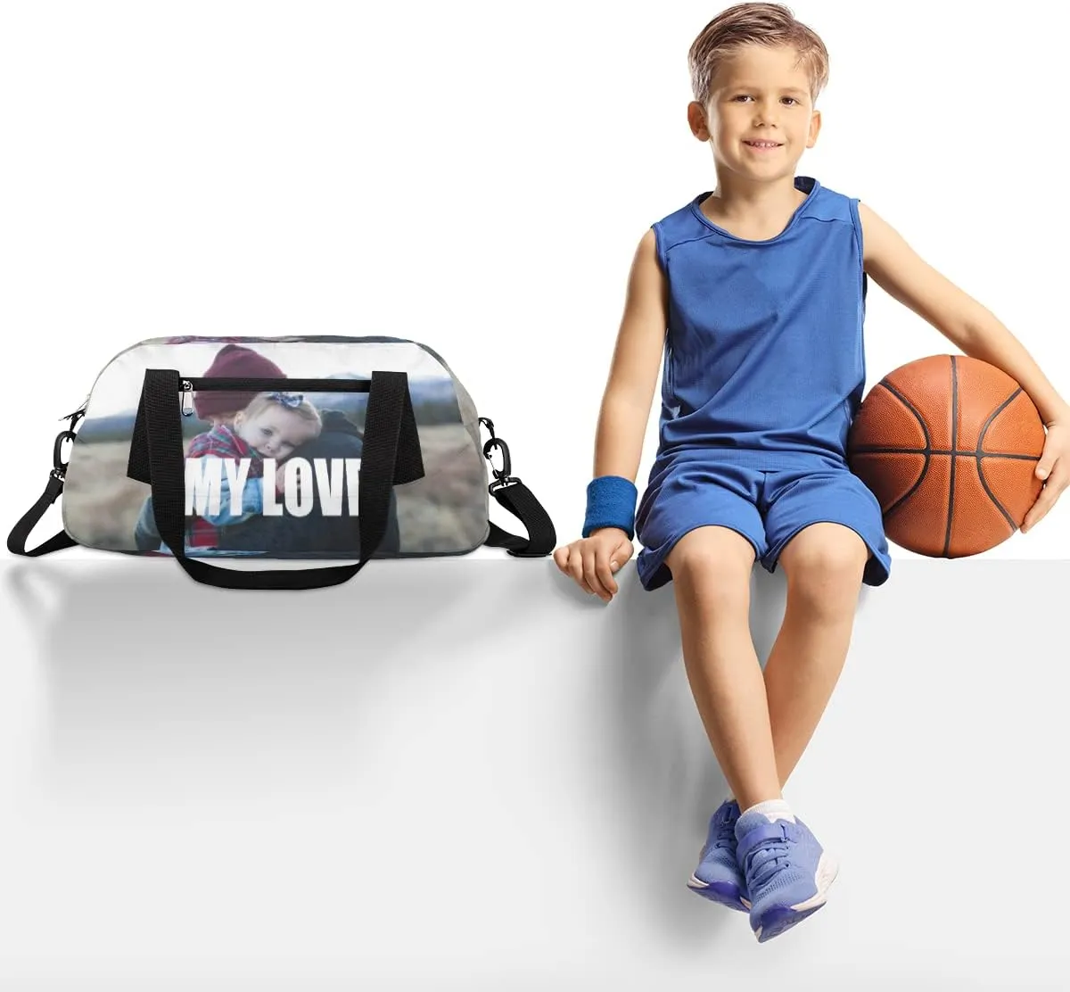 Custom Kids Duffel Overnight Bag Personalized Your Name or Text Kids Duffel Bag for Girls Boys Customized Kids Gifts