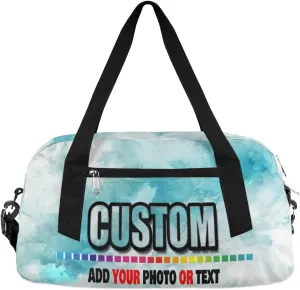 Custom Kids Duffel Overnight Bag Personalized Your Name or Text Kids Duffel Bag for Girls Boys Customized Kids Gifts
