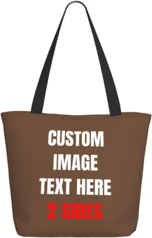 Custom Tote Bag With Logo Photo, Custom Bag, Personalized Shopping Bags Reusable Grocery Bags Bulk For Work Travel Gifts