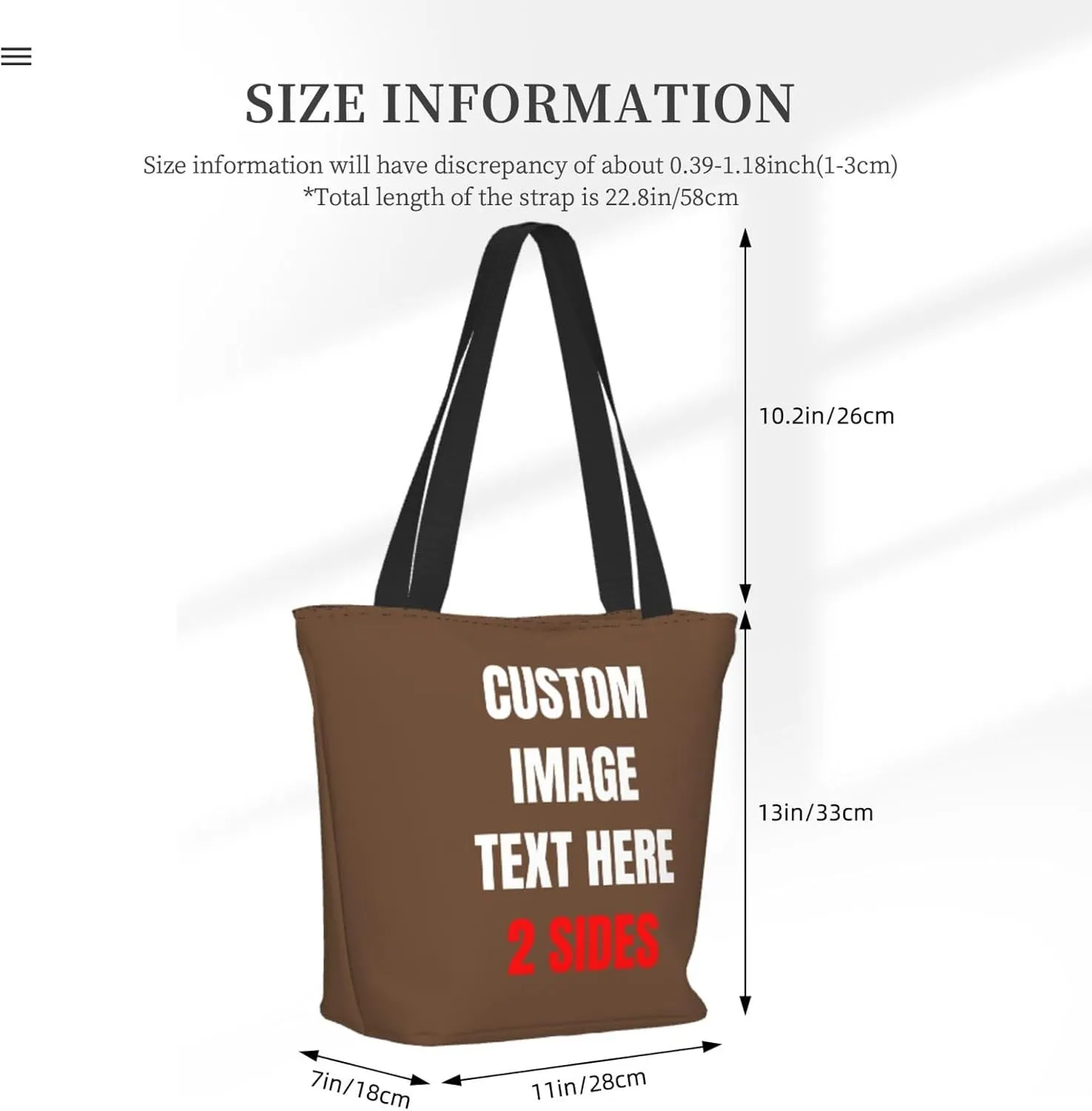 Custom Tote Bag With Logo Photo, Custom Bag, Personalized Shopping Bags Reusable Grocery Bags Bulk For Work Travel Gifts