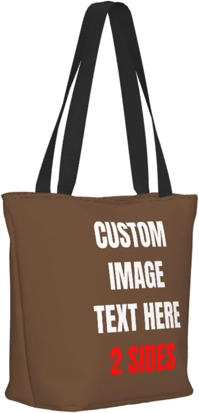 Custom Tote Bag With Logo Photo, Custom Bag, Personalized Shopping Bags Reusable Grocery Bags Bulk For Work Travel Gifts