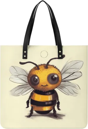 Cute Bee Large Leather Handbags Women Fashion Handbag Multifunctional Travel Bag It Is A Great Gift for Mothers, Teachers, Friends, Bridesmaids