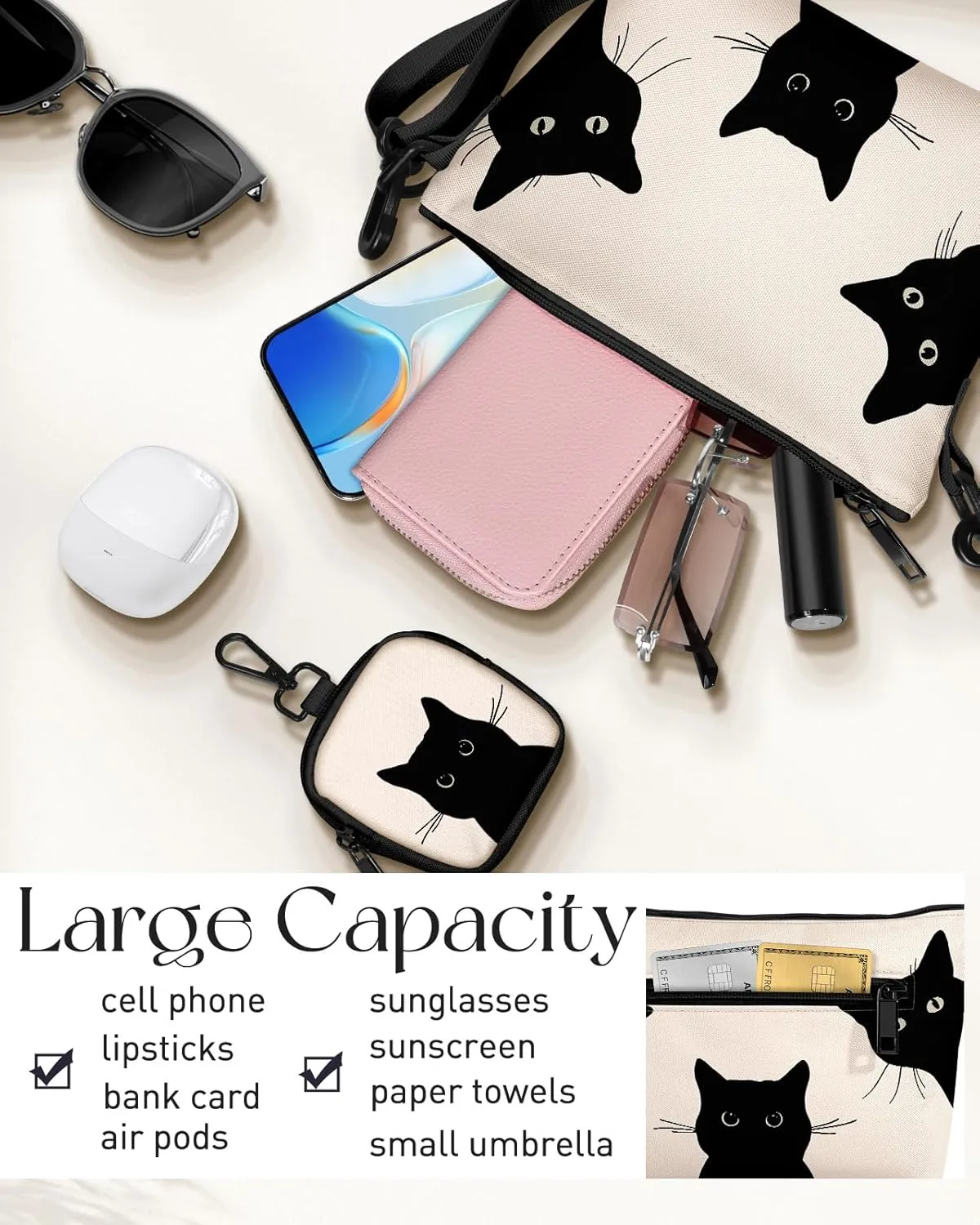 Cute Crossbody Bags for Women - Fashion Design Small Cross Body Bag Cell Phone Purse Wallet Shoulder for Girls