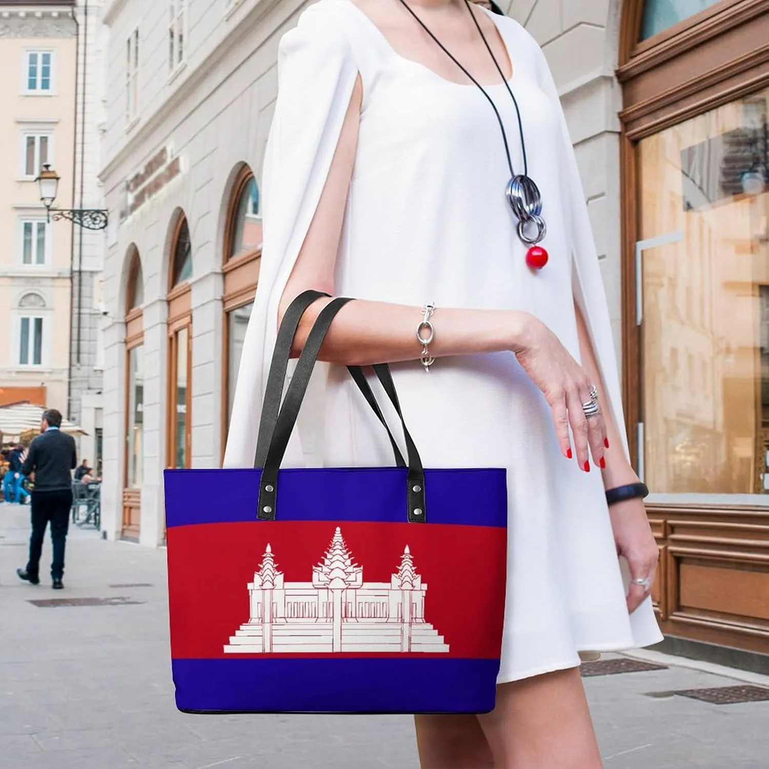 Cute Mongolia Flag Leather Hobo Bag Women Trendy Tote with Ample Storage Space