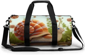 Cute Snail Gym Bag for Men Women Water Resistant Duffle Bag Travel Lightweight Bag for Travel Sports
